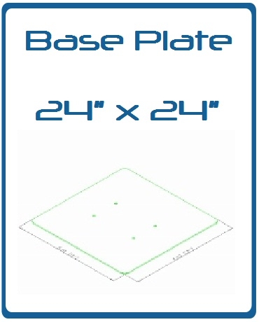 24" Base Plate - Aluminum
