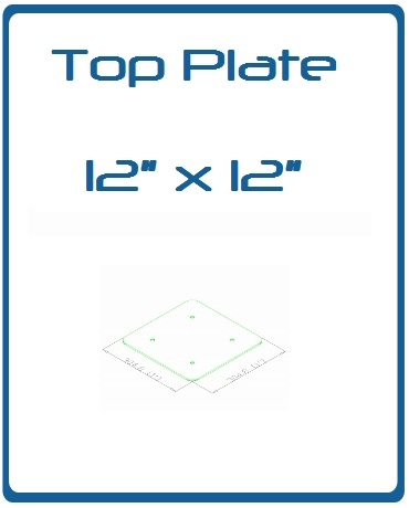 12" Top Plate - Aluminum