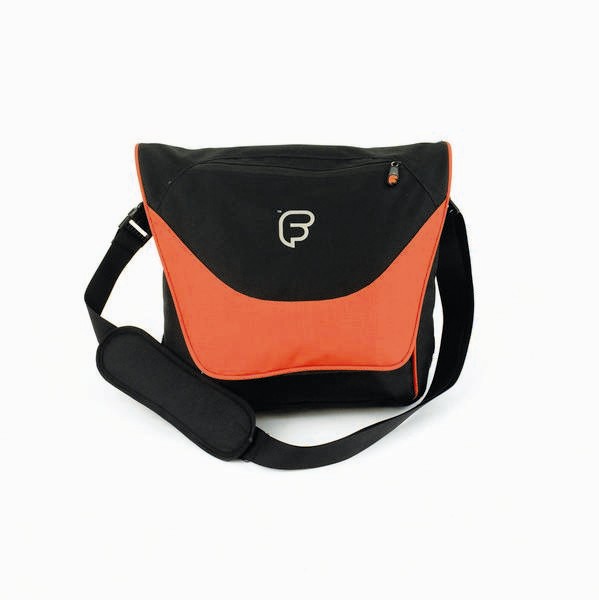 F1 Laptop Courier - Black & Orange